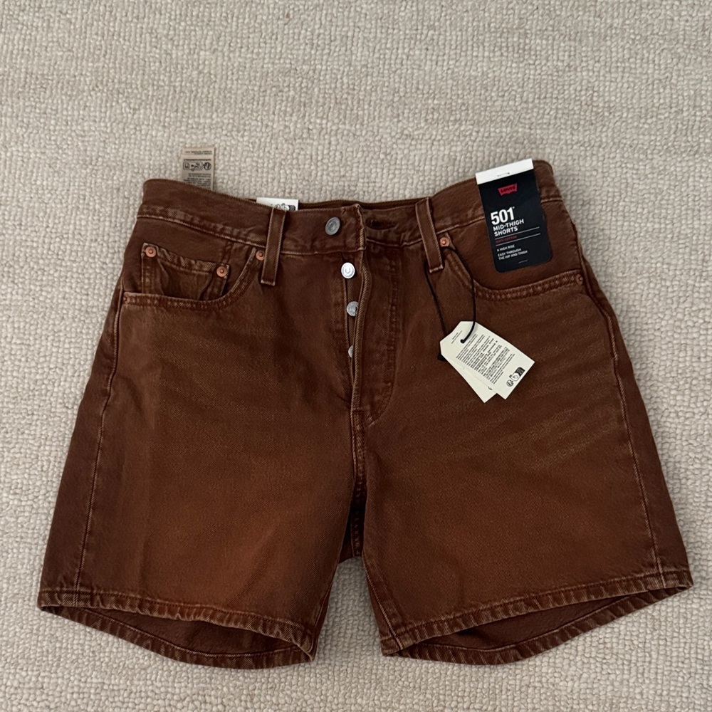 NWT Levi's Brown 501 Shorts